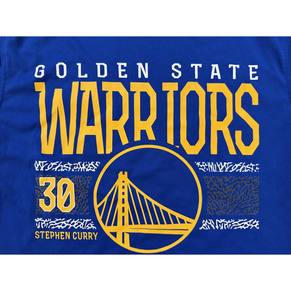 Golden State Warriors Shirt Mens Medium Blue NBA Basketball Steph Curry 30 - Picture 2 of 6